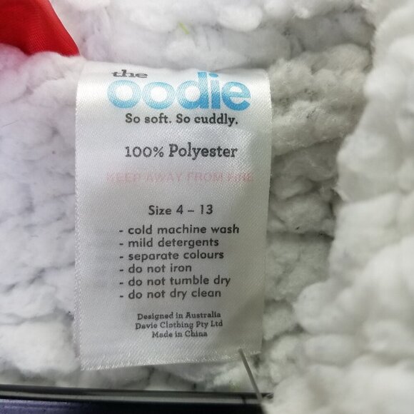 OODIE Oversized Hoodie Kids Age 4-13 yrs German Shepherd Dog Green Fleece Comfy - Picture 10 of 13